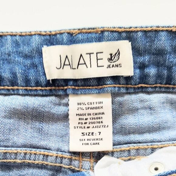 Jalate Distressed Cutoff Denim Jean Shorts Size 7 - Picture 8 of 8